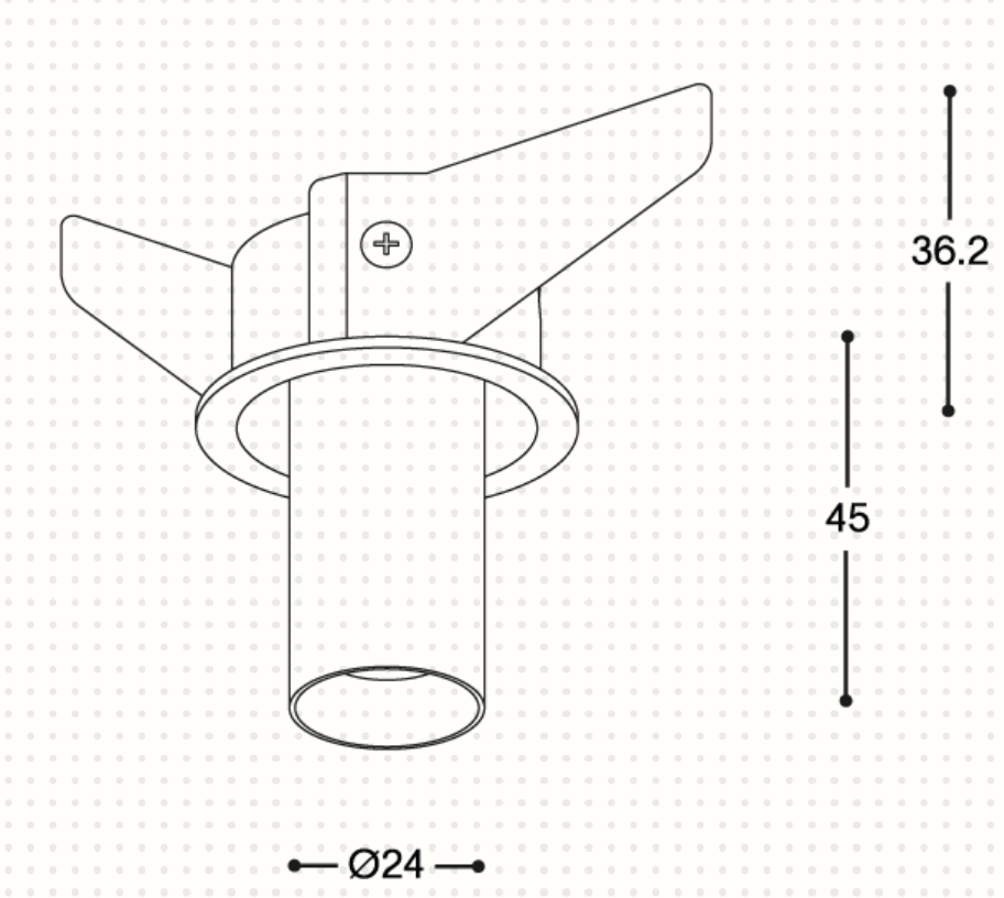 Acrobat Micro Trim Short (Professional Ceiling recessed downlight - Prado)