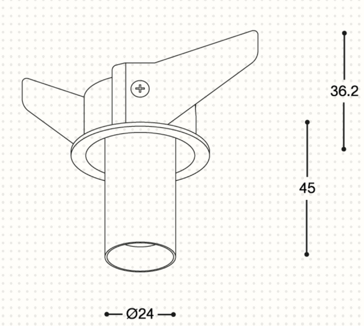 Acrobat Micro Trim Short (Professional Ceiling recessed downlight - Prado)