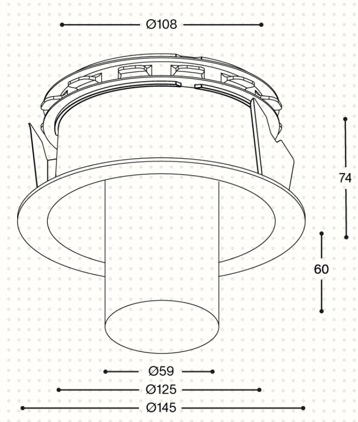 Light Only Trim Long (Professional Ceiling recessed downlight - Prado)