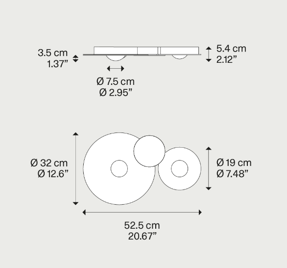 Bugia Double (Ceiling Light - Lodes)