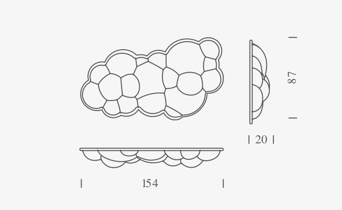 NUVOLA WALL CEILING H20 (Ceiling Light - Nemo Lighting)