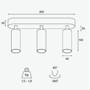 Acrobat Surface Mini Duo (Ceiling General Light - Prado)