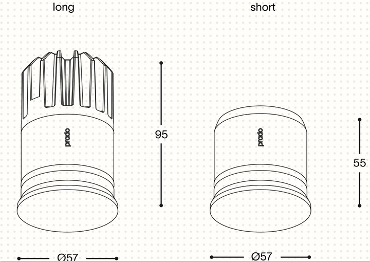 Trimless Spot Ø57 (Professional Ceiling recessed downlight - Prado)
