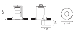 Yori Recessed - Round (Professional Ceiling recessed downlight - Reggiani)